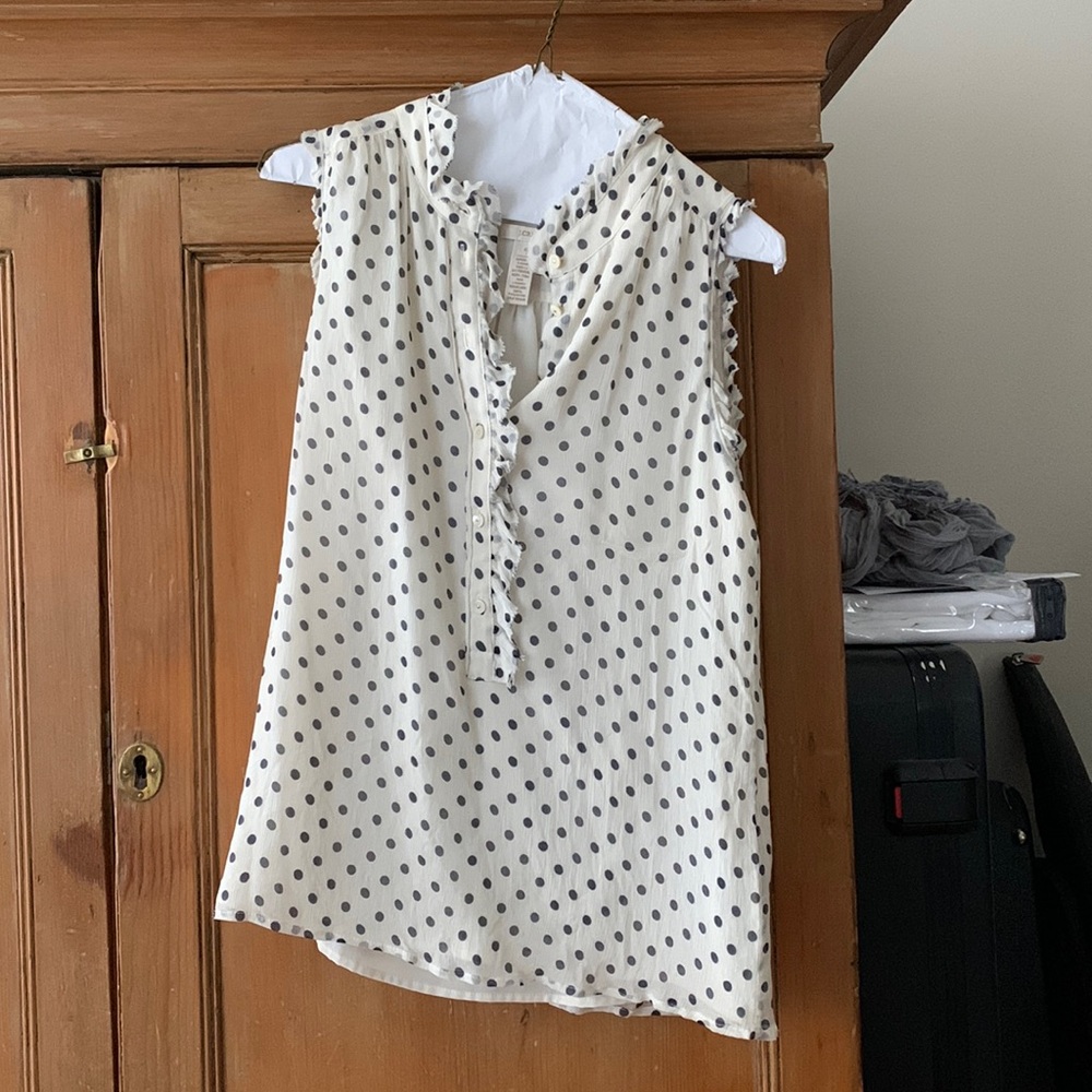 J Crew sleeveless blouse